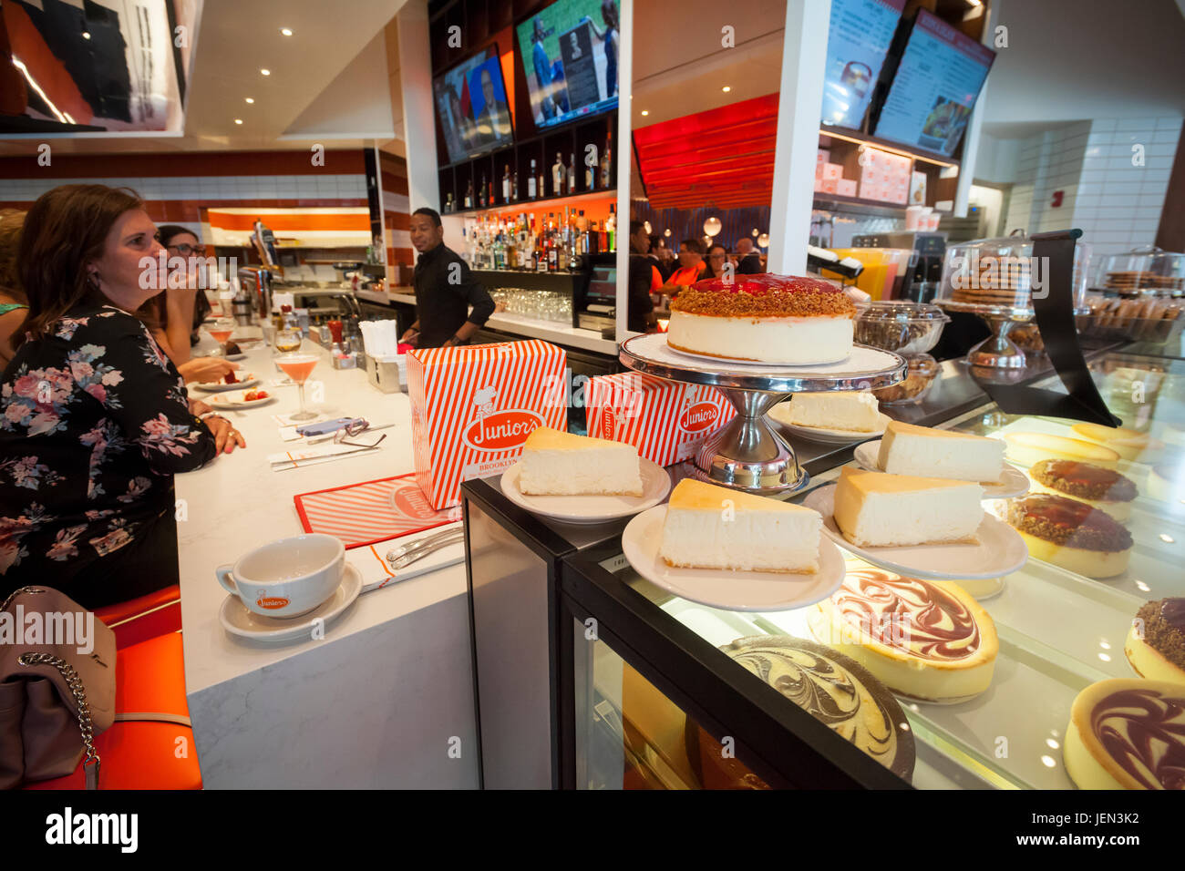 New York, USA. 26th June, 2017. Display of cheesecakes at the ceremonial ribbon cutting of the