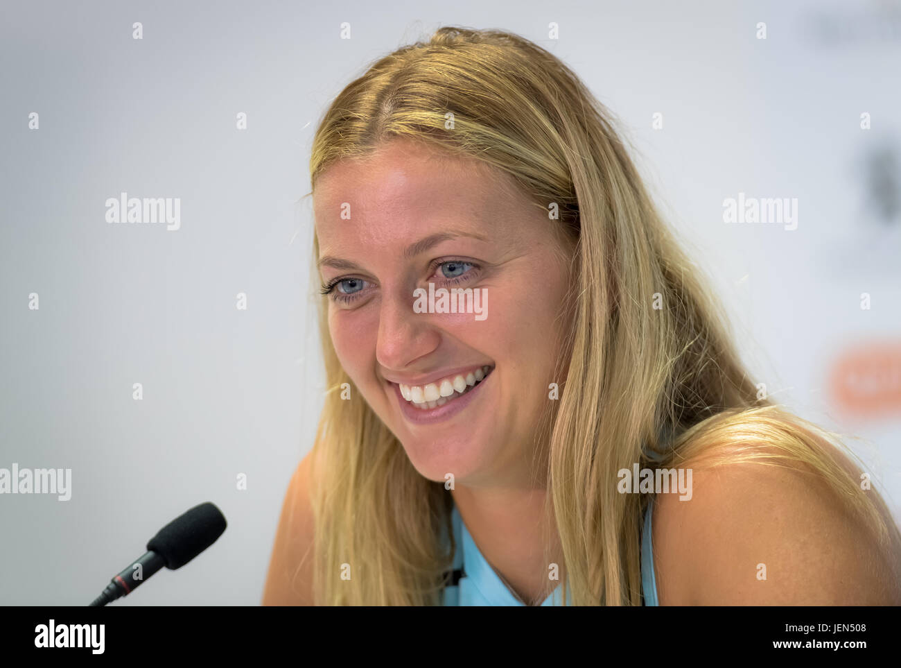 Eastbourne, UK. 26th June, 2017. Petra Kvitova at the 2017 Aegon International WTA Premier tennis tournament Credit: Jimmie48 Photography/Alamy Live News Stock Photo