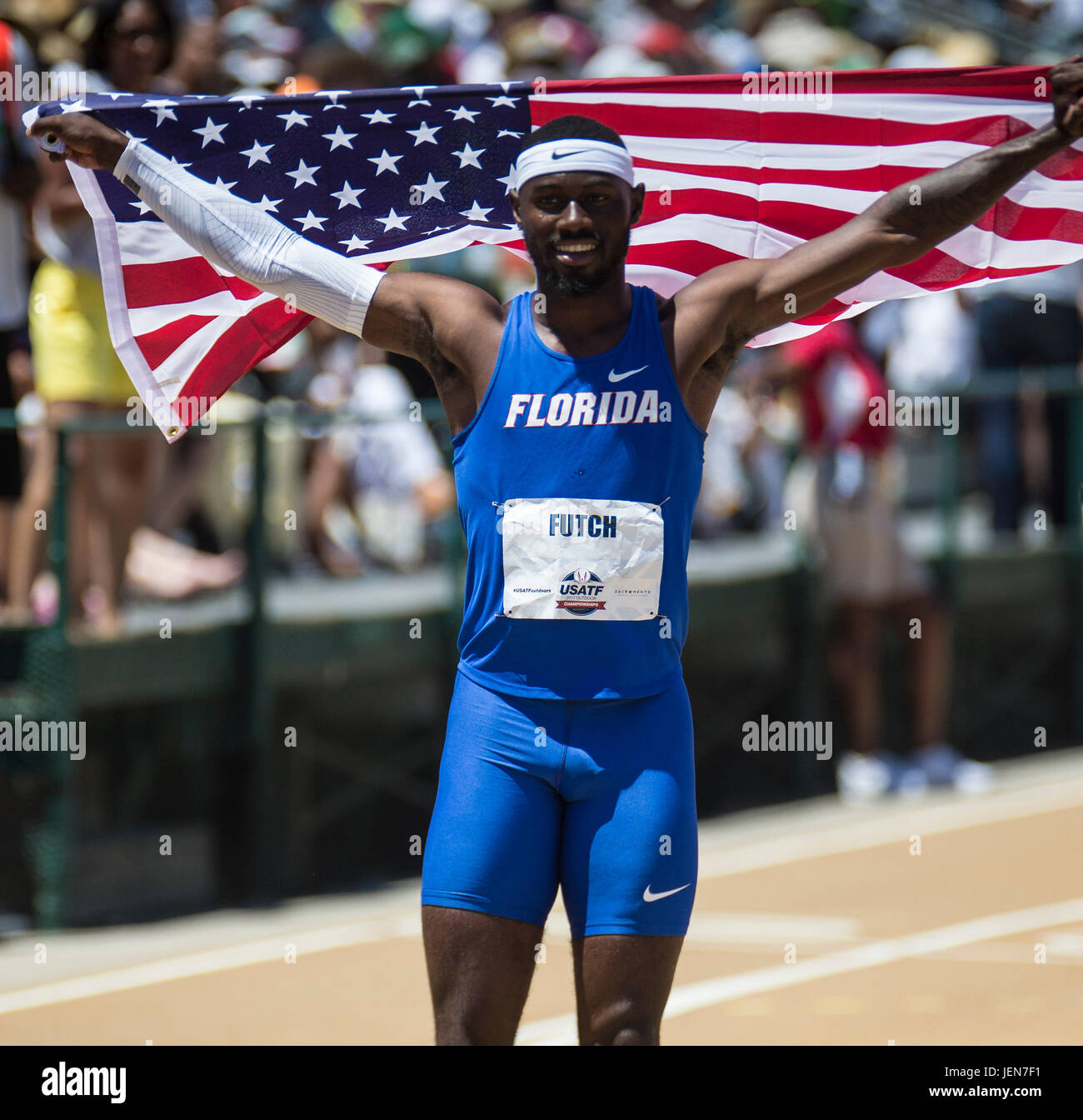 Sacramento, CA. 25th June, 2017. Men's 400m Hurdles final winner Eric