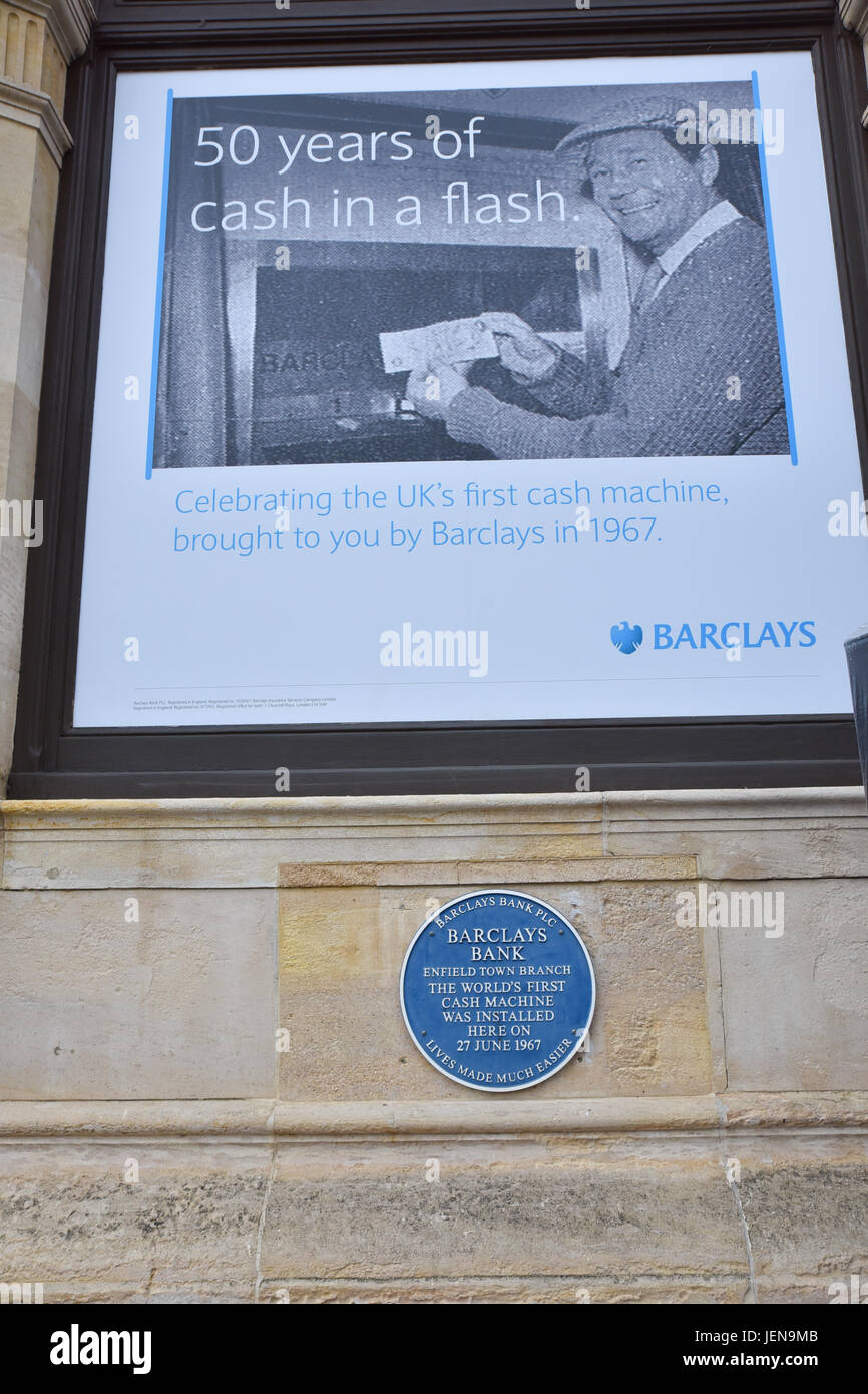 Enfield Town, London, UK. 27th June, 2017. Barclays bank in Enfield ...