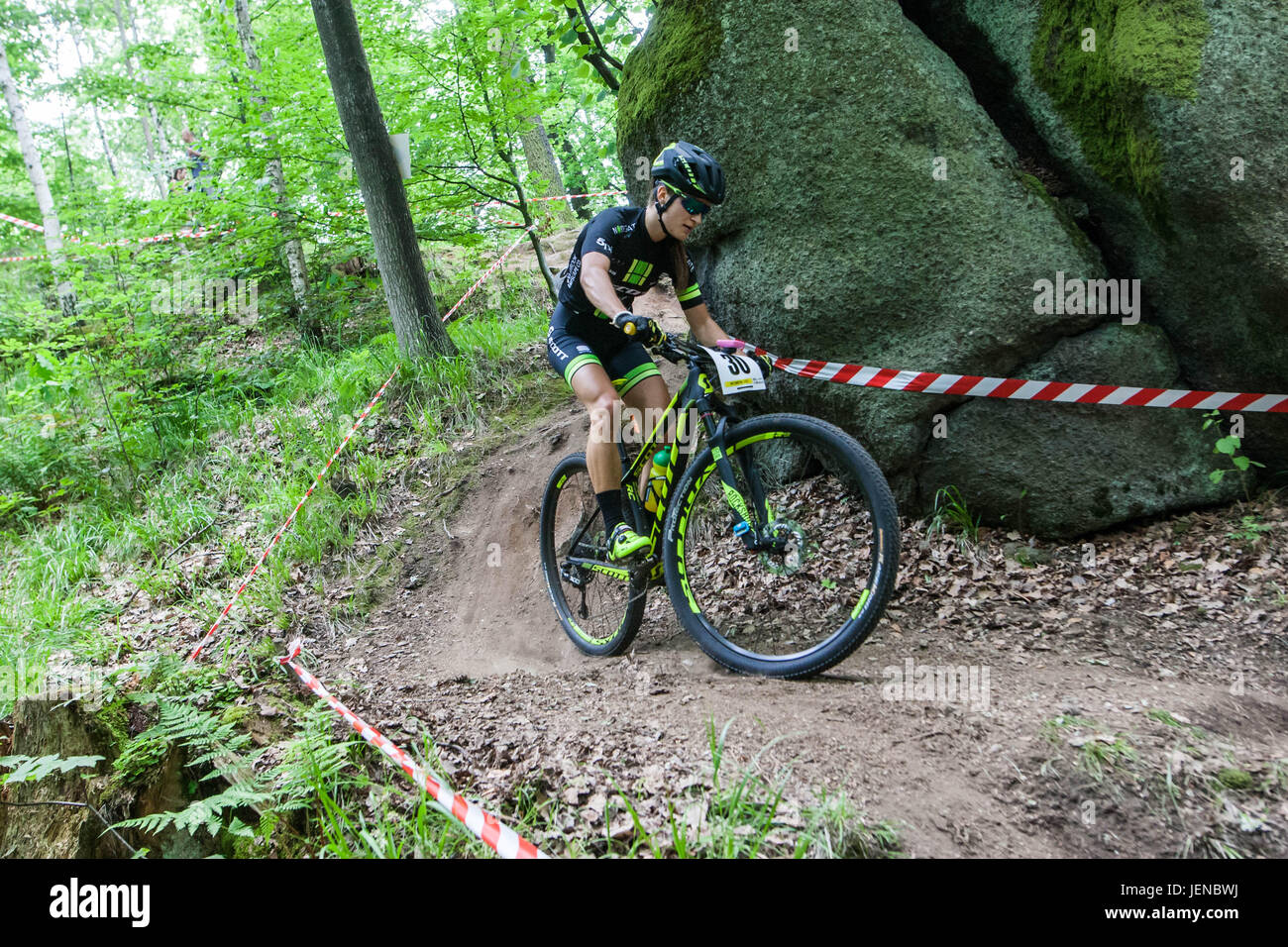 June 3rd 2017, Jelenia G&#xf3;ra, Poland; UCI Jelenia Gora Mountain Bike Race;  Marlena Drozdziok (POL) Stock Photo