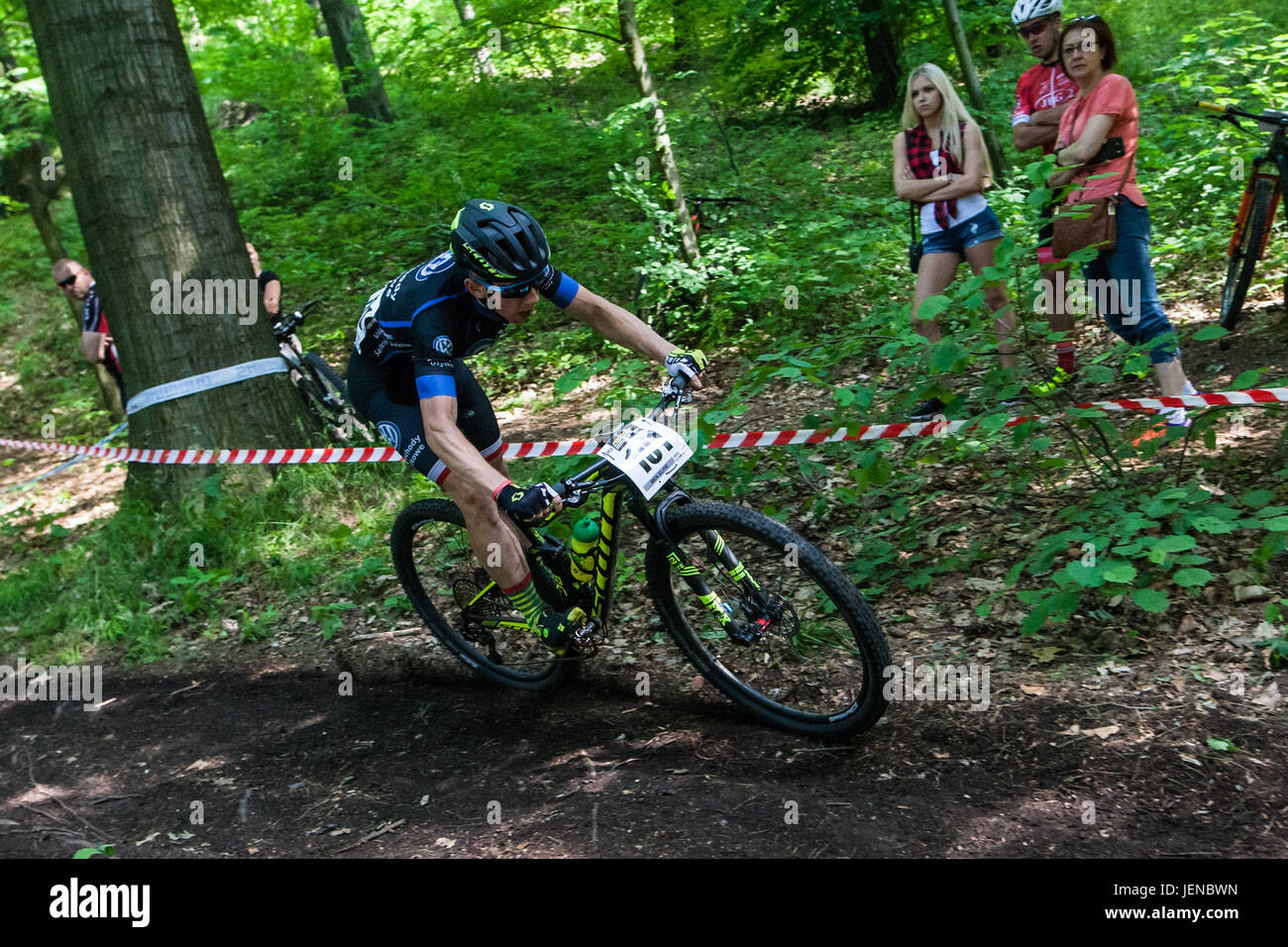 June 3rd 2017, Jelenia G&#xf3;ra, Poland; UCI Jelenia Gora Mountain Bike Race;  Marek Konwa (POL) Stock Photo