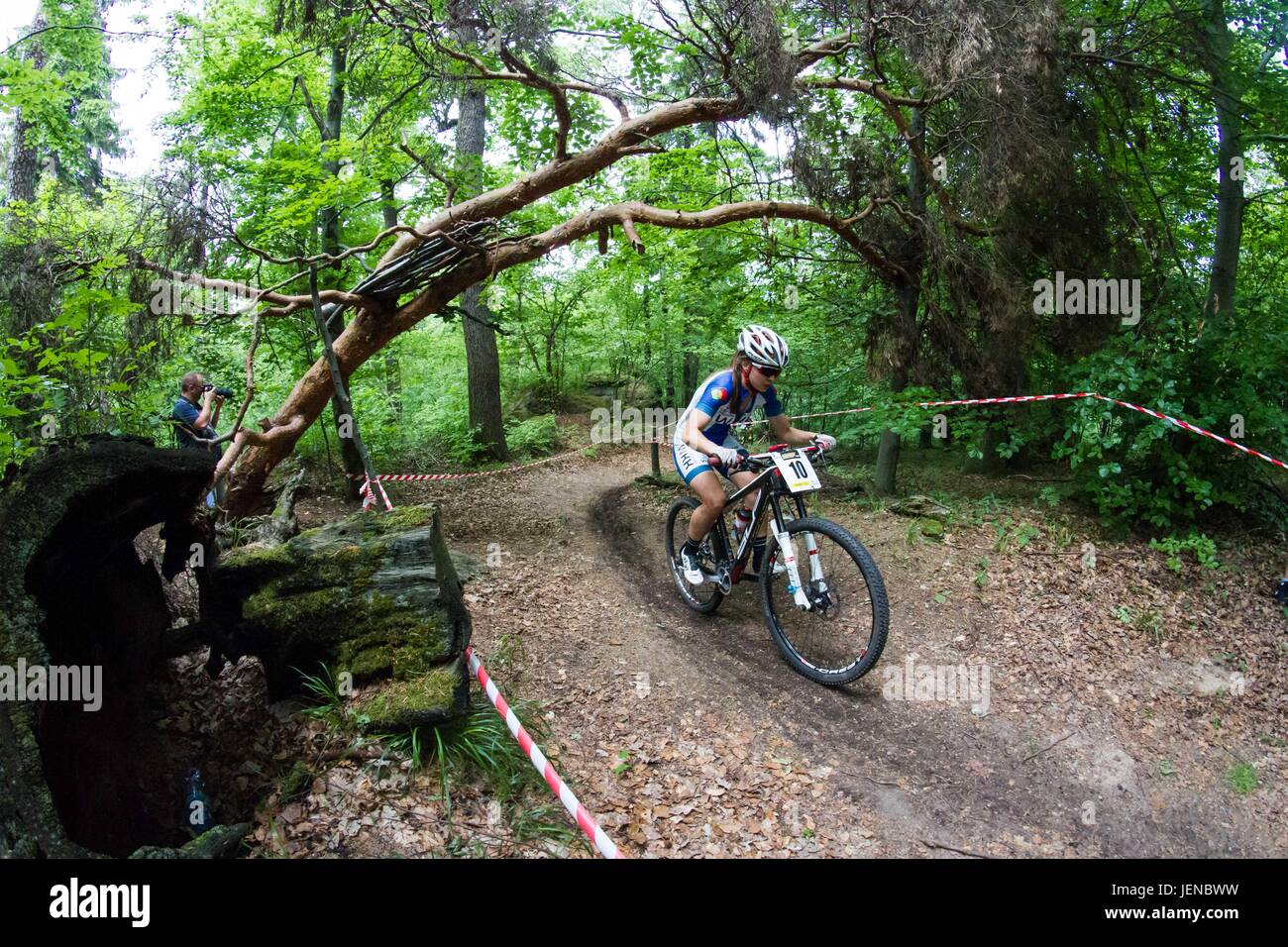 June 3rd 2017, Jelenia G&#xf3;ra, Poland; UCI Jelenia Gora Mountain Bike Race; Klaudia Czabok (POL) Stock Photo