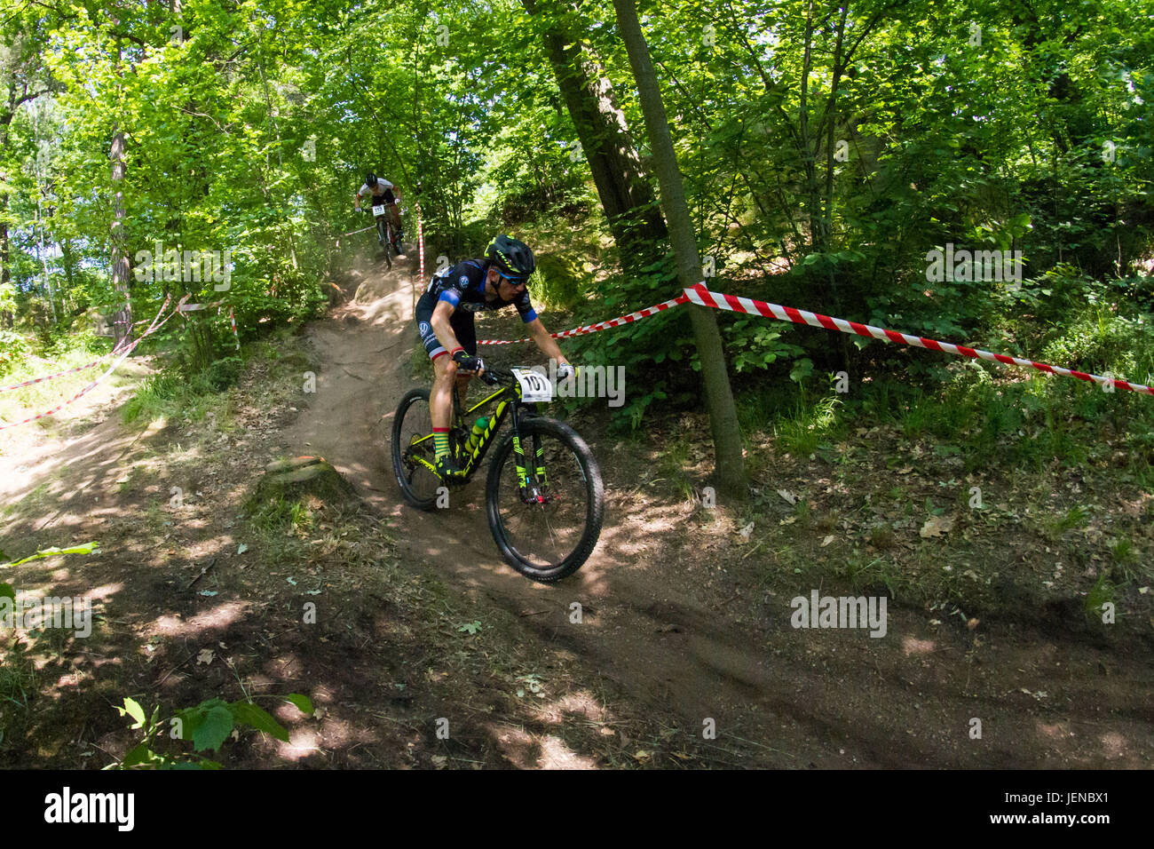 June 3rd 2017, Jelenia G&#xf3;ra, Poland; UCI Jelenia Gora Mountain Bike Race; Marek Konwa (POL) Stock Photo