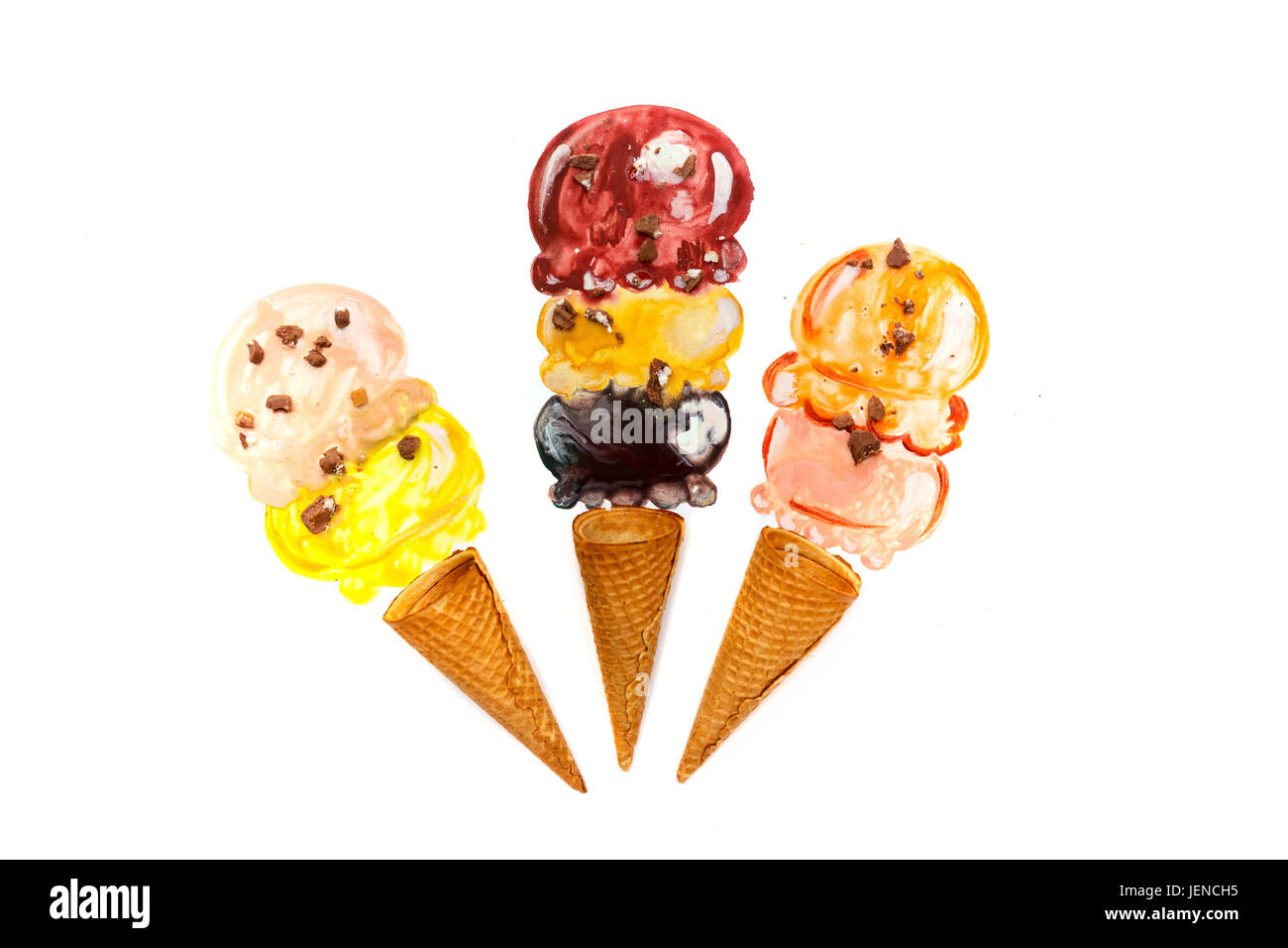Conceptual icecream cones Stock Photo Alamy