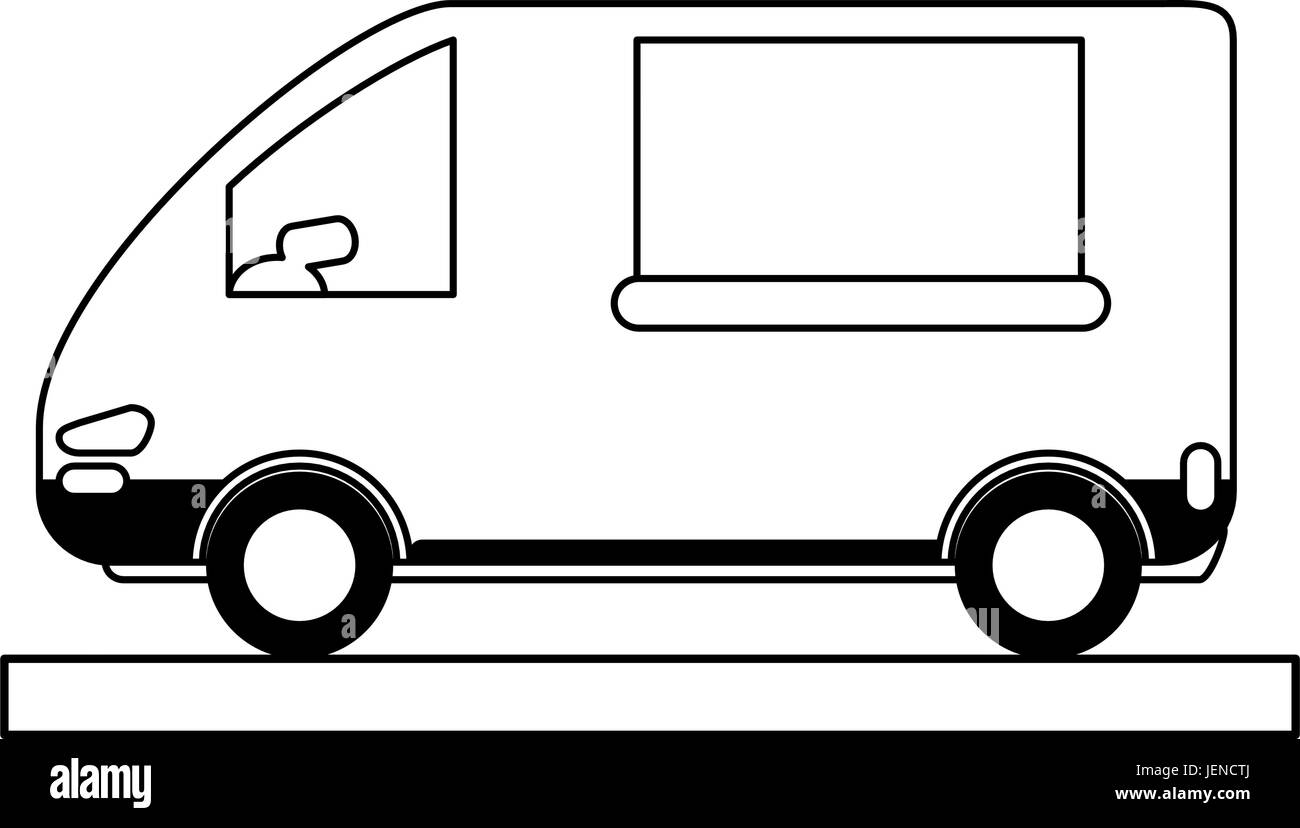 van black and white