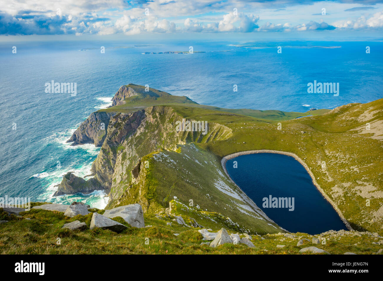 A lake in a hill on Achill island, Co. Mayo Stock Photo - Alamy