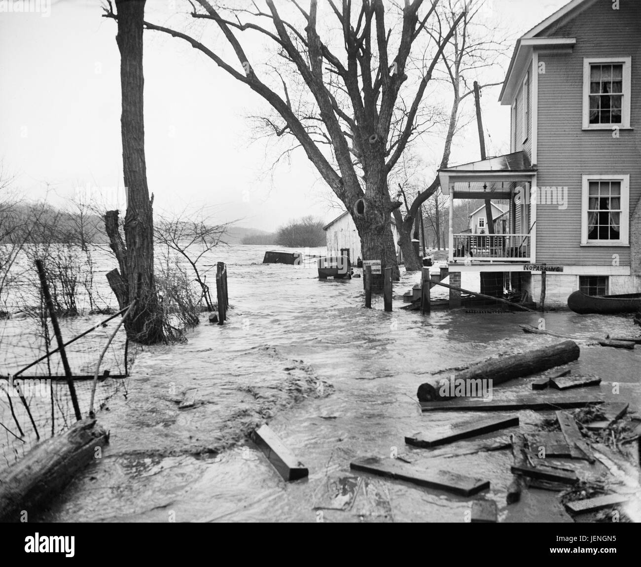 Flooding, Potomac River, Washington DC, USA, Harris & Ewing, March 1936 Stock Photo
