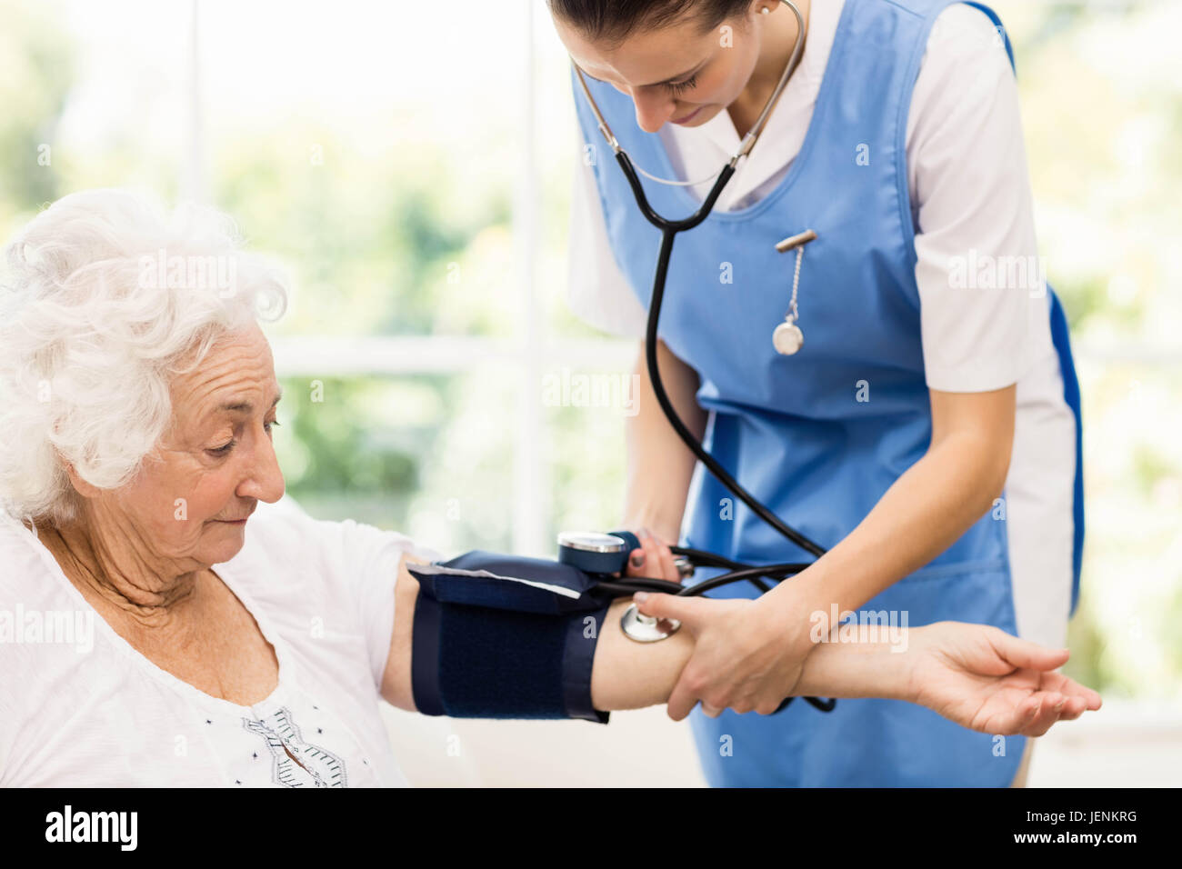 Caring for elderly stress hi-res stock photography and images - Alamy