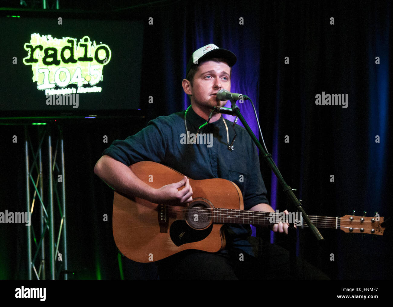 Bala Cynwyd, PA, USA. 1st June, 2017. Australian Singer-Songwriter The Outdoor Type Visits Radio 104.5's Performance Theatre. Stock Photo