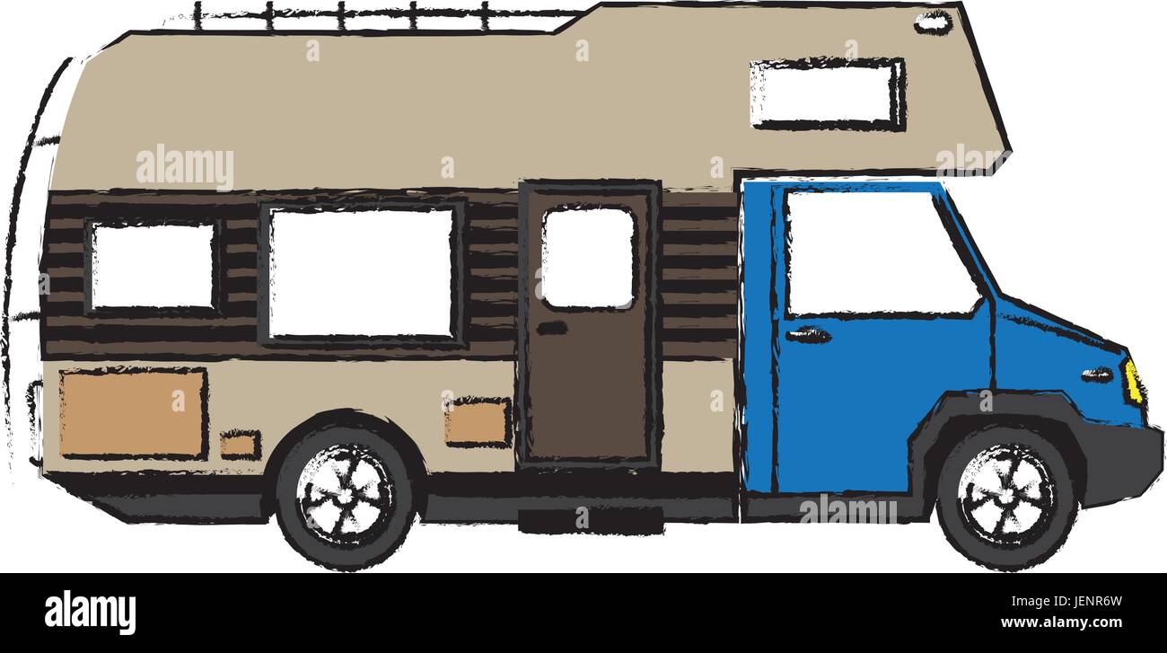 truck camper home travel transport image Stock Vector Image & Art - Alamy