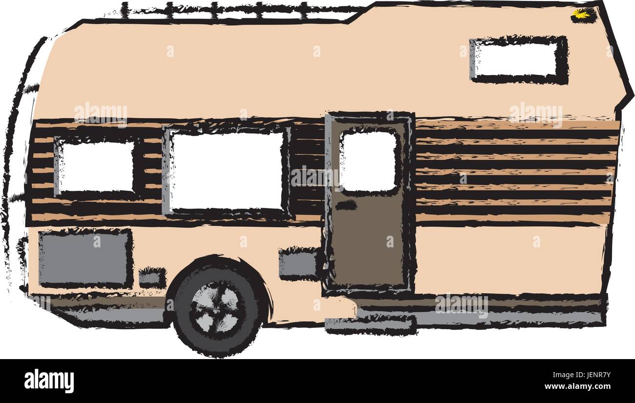 trailer camping transport recreation tourism Stock Vector Image & Art ...