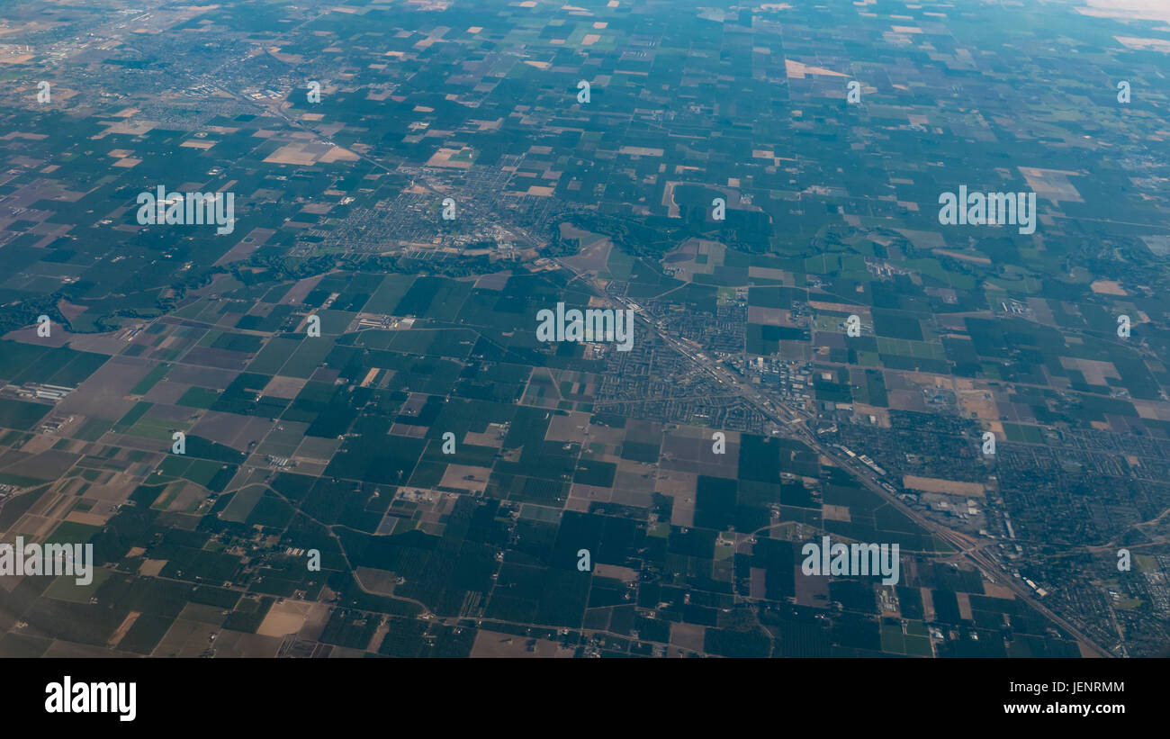 Aerial View of Square Land Parcels in California Stock Photo Alamy