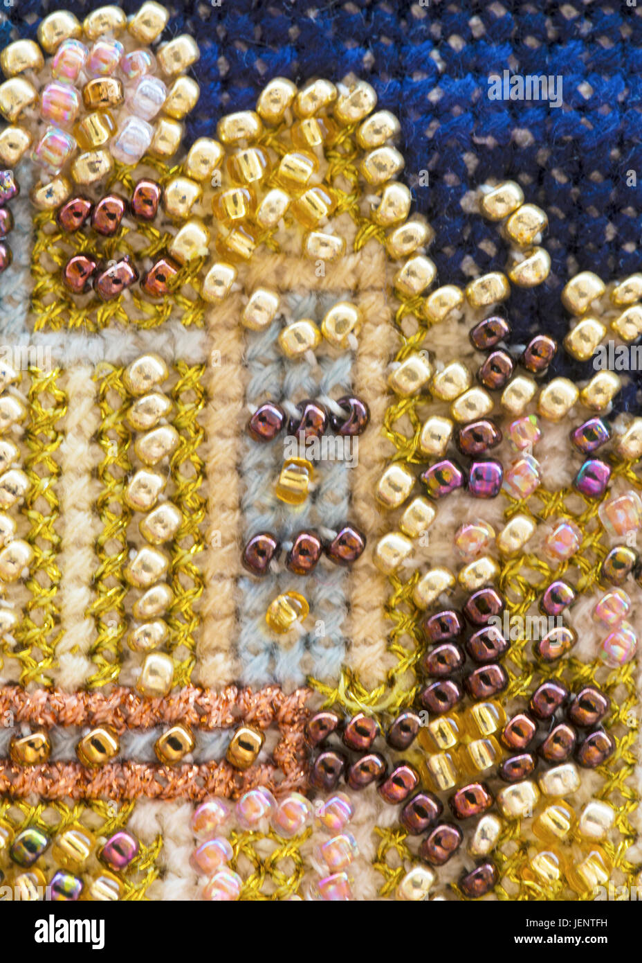 Colourful wooden craft beads pattern Stock Photo - Alamy