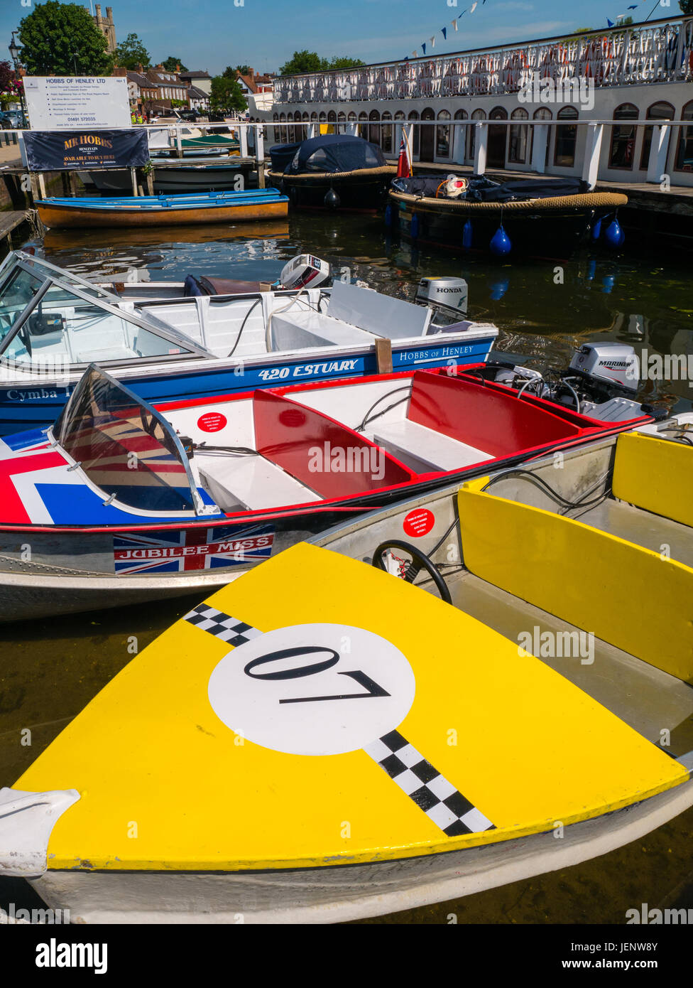 Colourful Pleasure Boats with New Orleans Steamer, River Thames, Henley