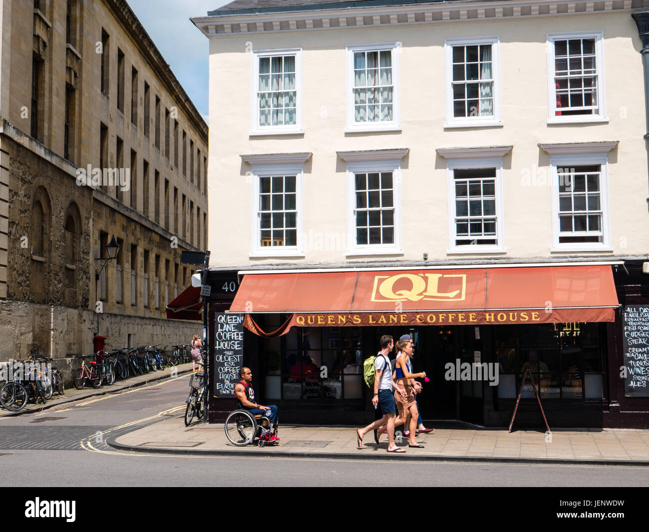 Queens Lane Coffee House, Oxford, Oxfordshire, England, UK, GB Stock