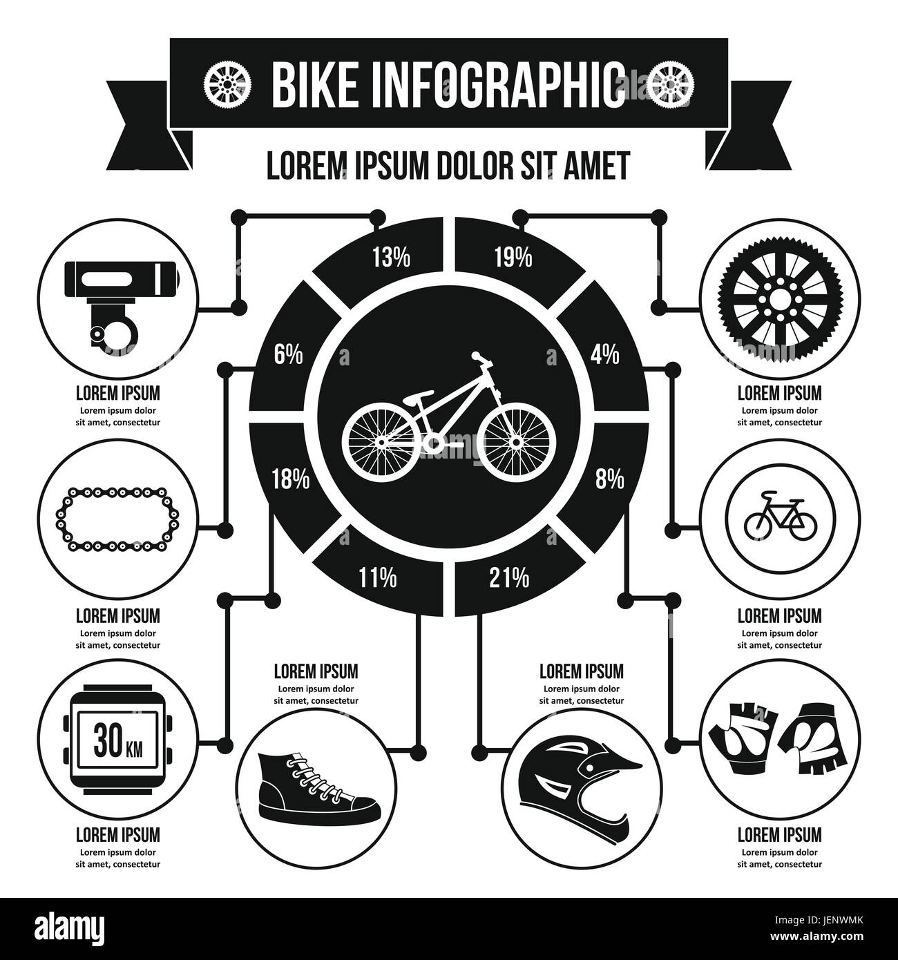 Bike infographic concept, simple style Stock Vector Image & Art Alamy