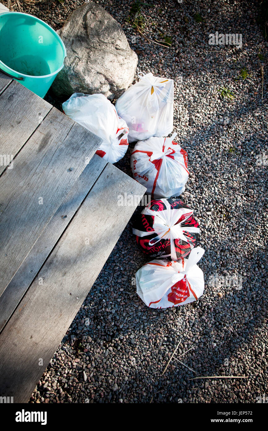 Rubbish in bags Stock Photo Alamy