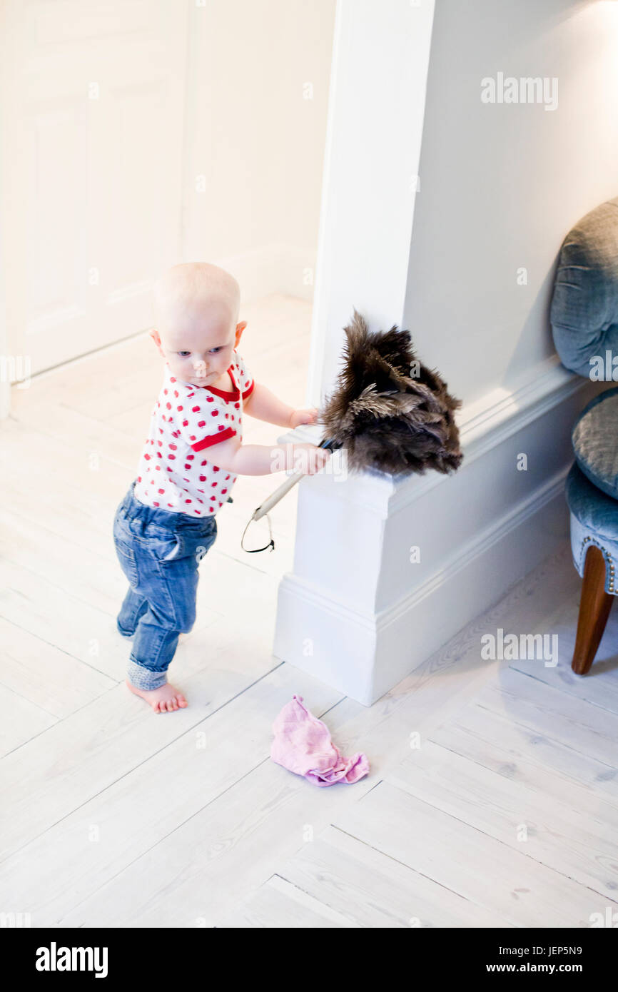 Baby feather duster hires stock photography and images Alamy