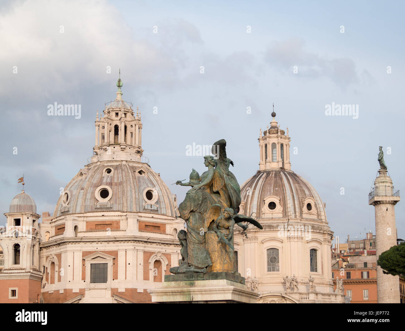 Rome church domes Stock Photo - Alamy