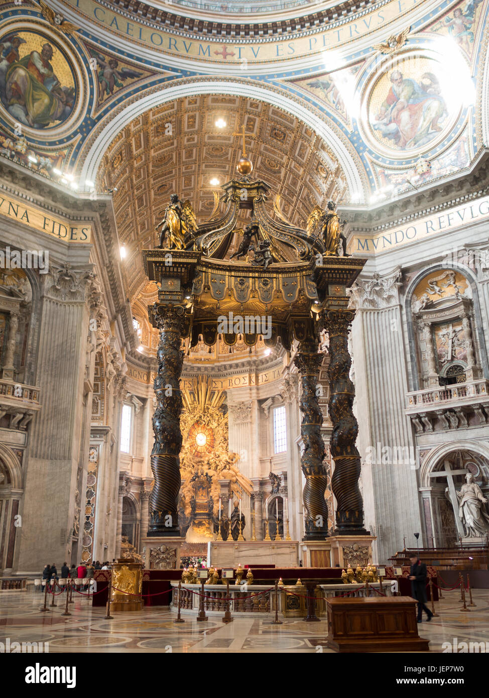 St Peter's Basilica central altar Stock Photo