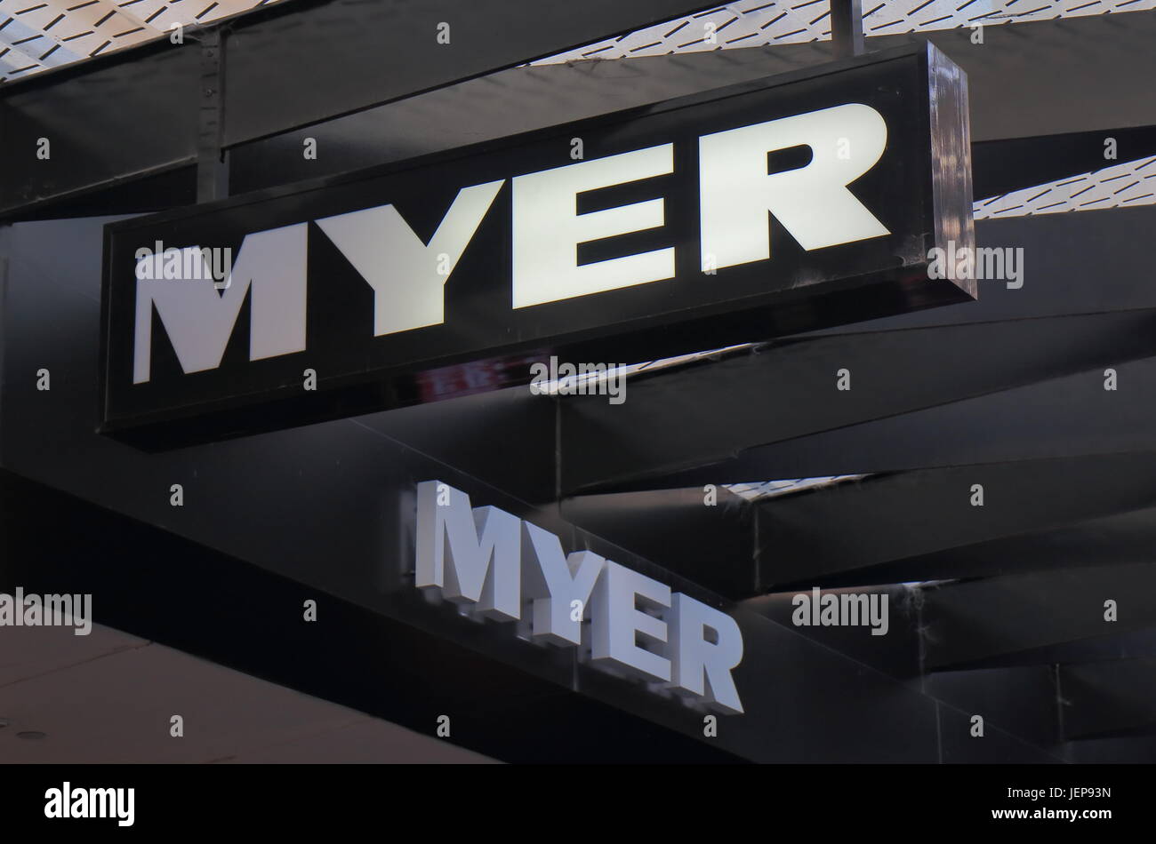 Myer Department Store in Melbourne Australia. Myer is an Australian's largest department store