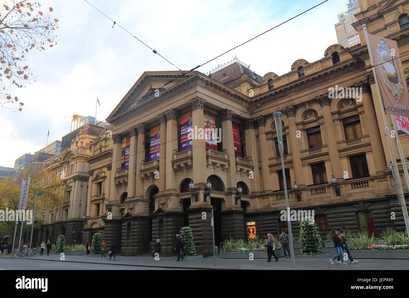 People visit City hall in Melbourne Australia. Stock Photo