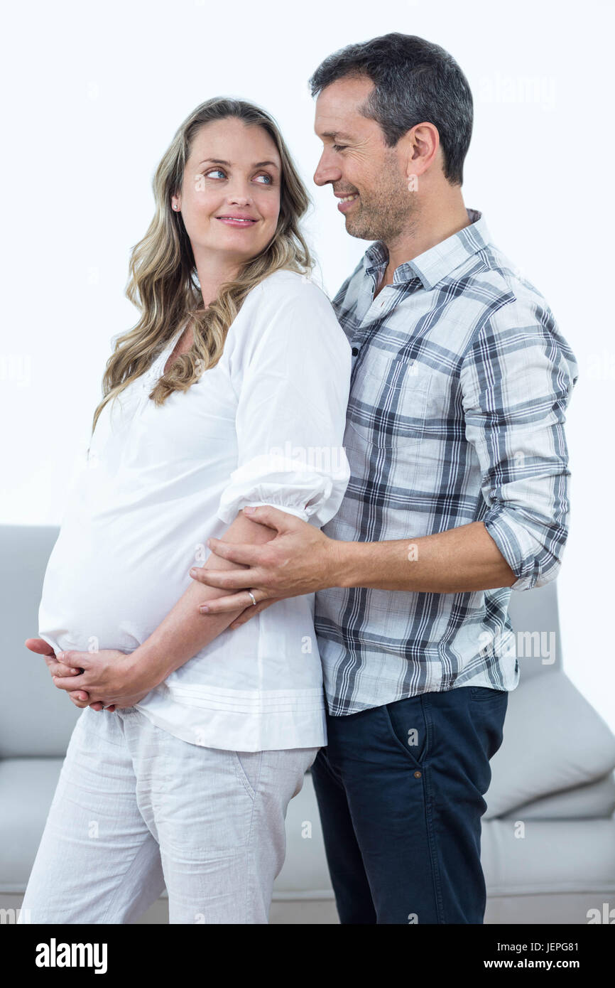 Happy couple expecting baby Stock Photo - Alamy