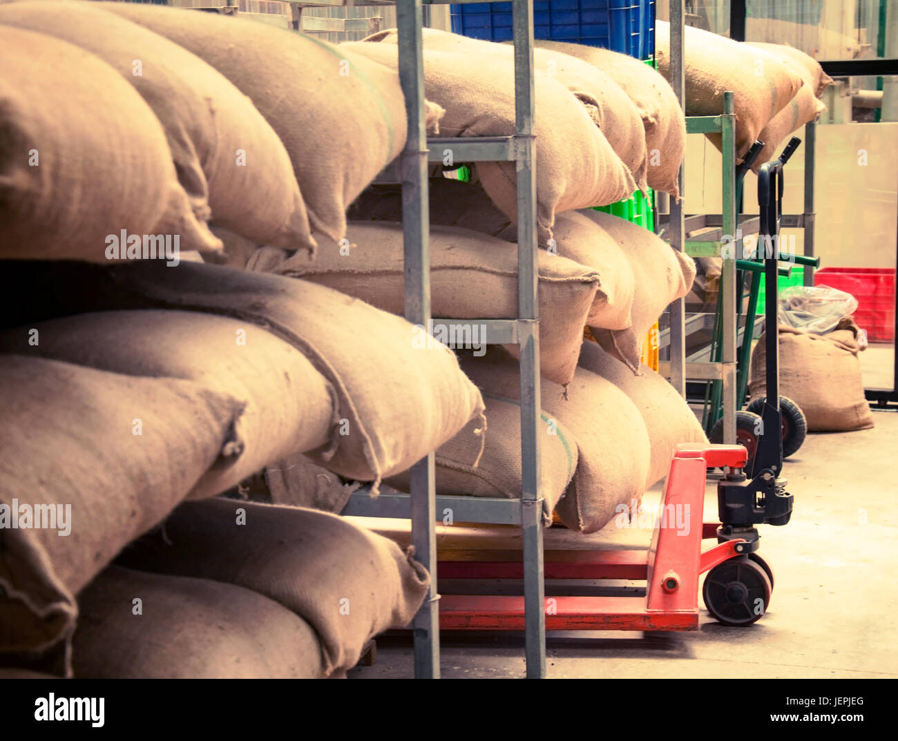 Rice grain in warehouse hi-res stock photography and images - Alamy