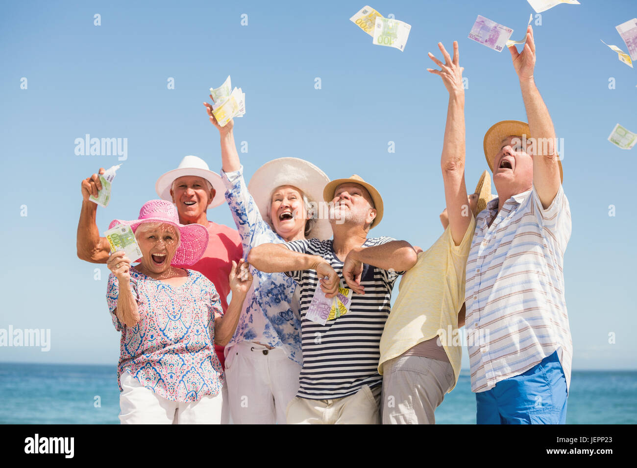 Man throwing money notes hi-res stock photography and images - Alamy