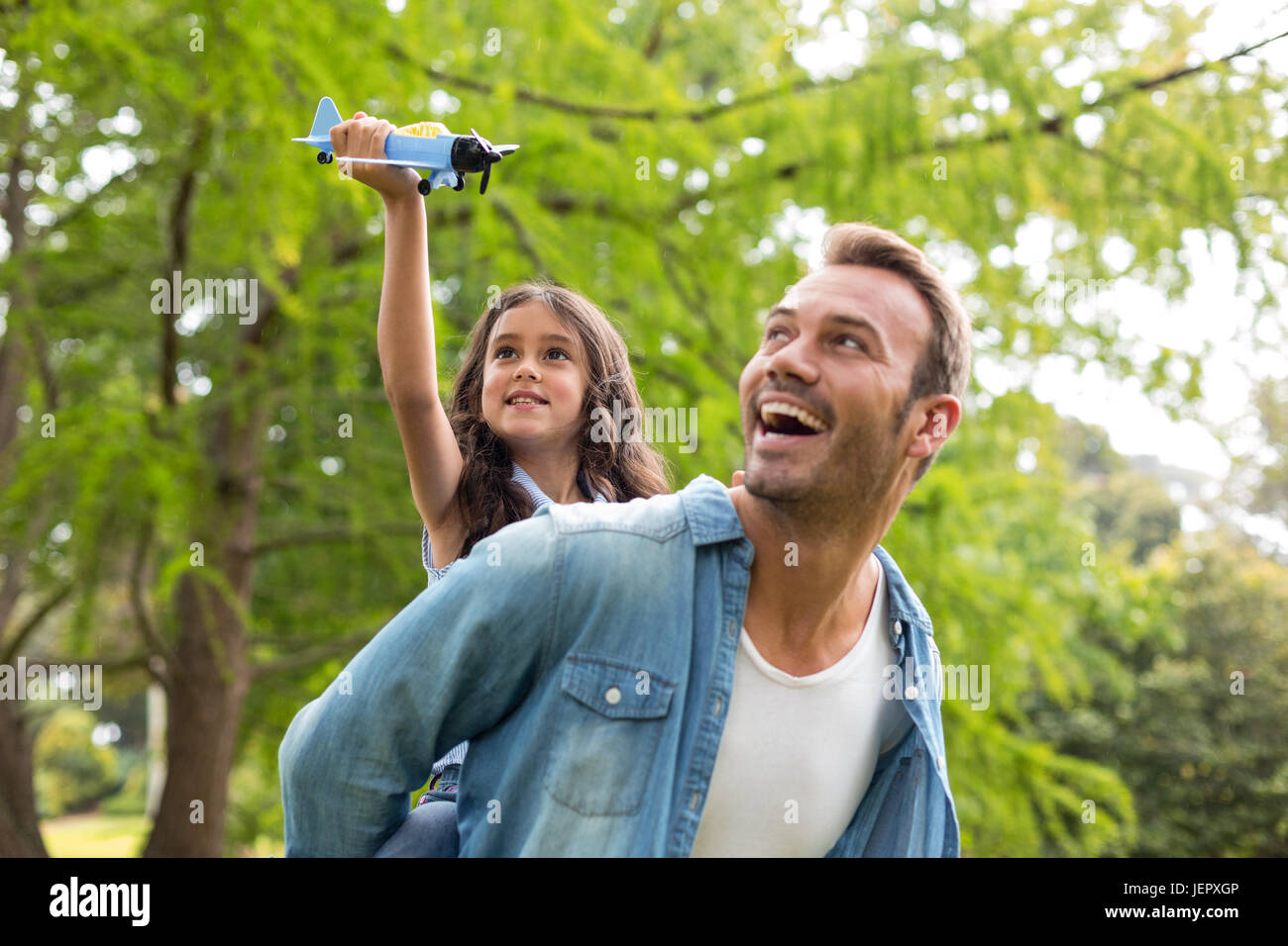 Father and daughter having fun Stock Photo - Alamy