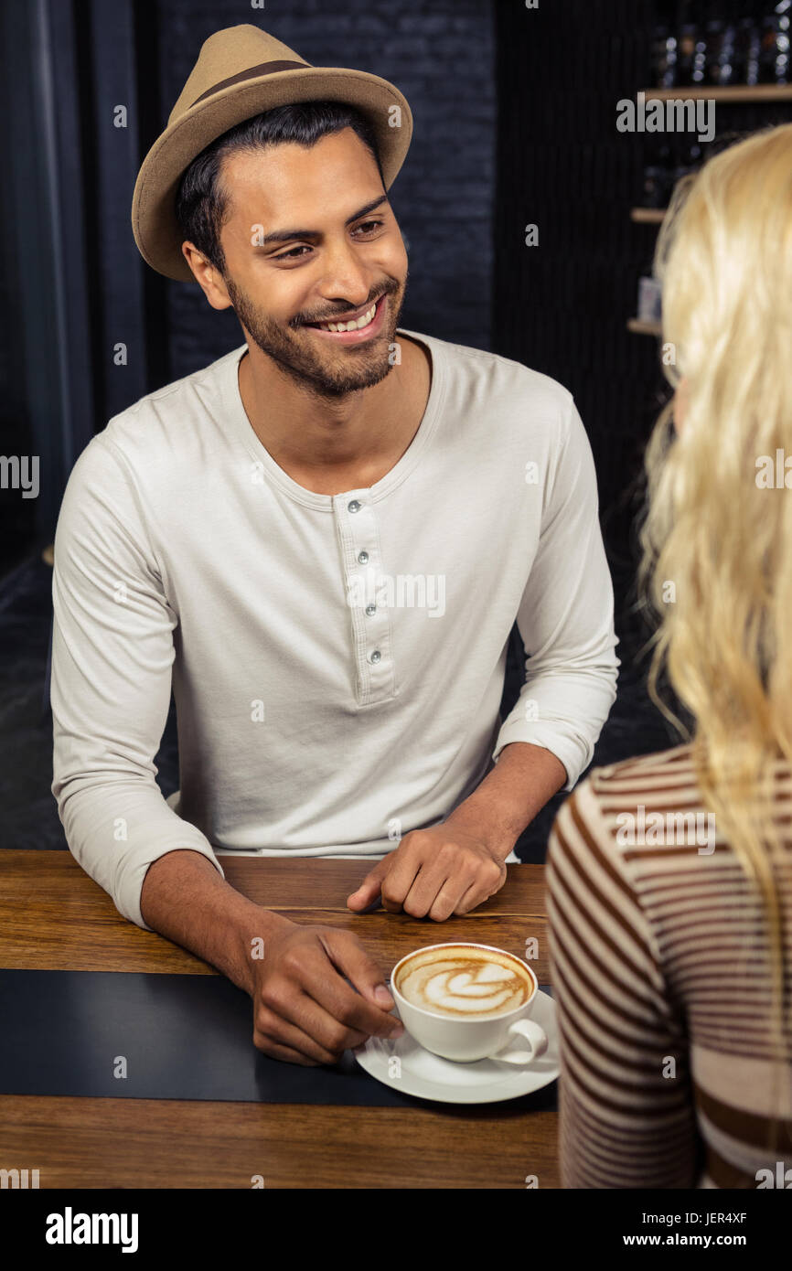 Couple drinking coffee Stock Photo Alamy