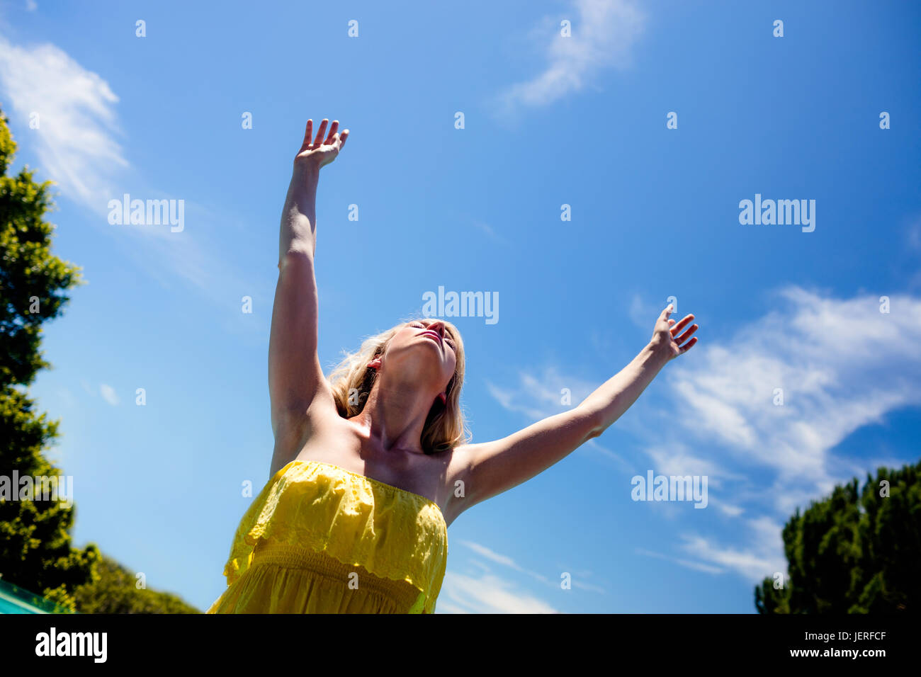 Woman taking a sunbath hires stock photography and images Alamy