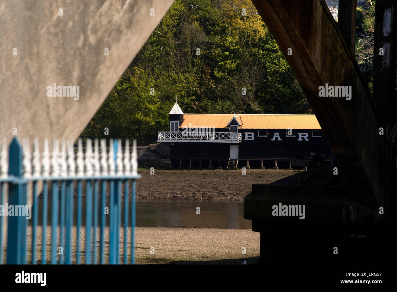 Berwick rowing club and New bridge Stock Photo - Alamy