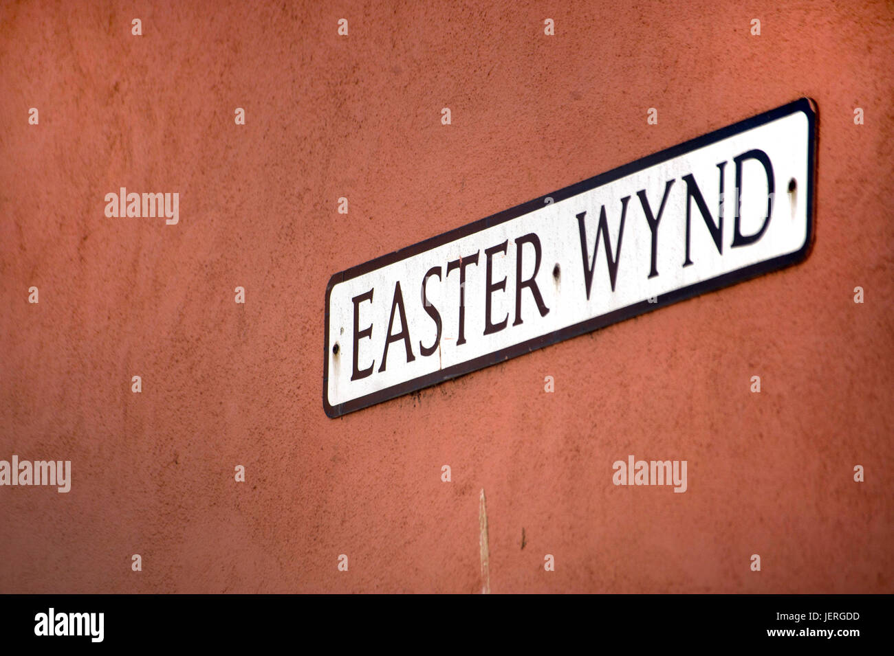 Easter Wynd street sign, Berwick-upon-Tweed, Northumberland Stock Photo