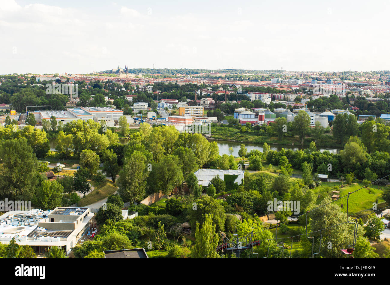 Aerial view prague green park hi-res stock photography and images - Alamy