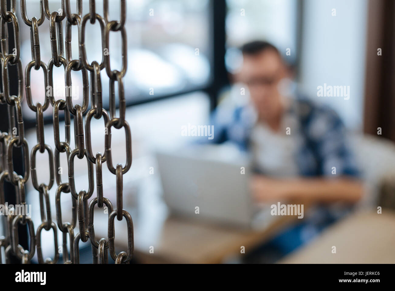Man Intensely Sorting Active persistent man sorting out his mail Stock Photo - Alamy