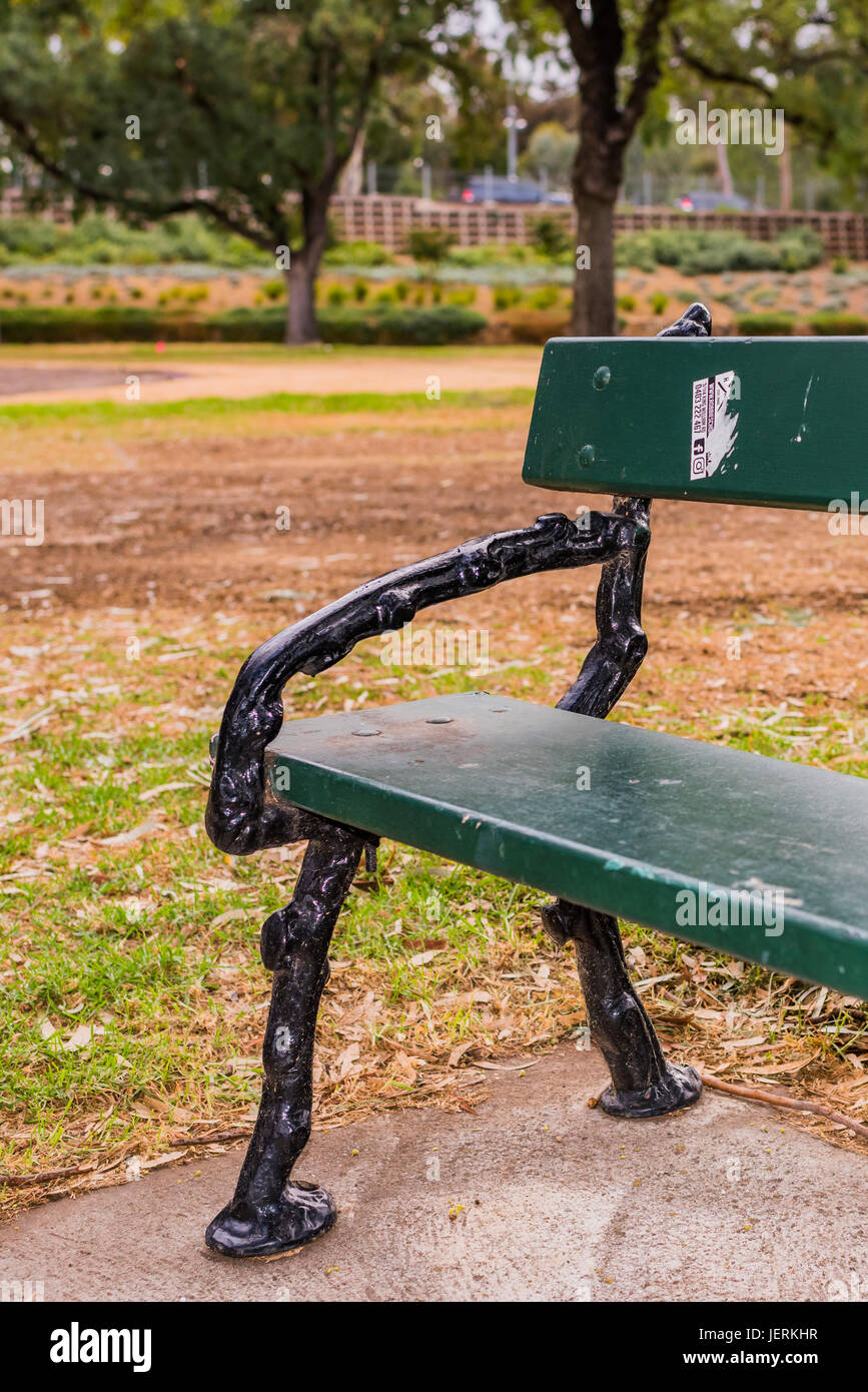 Interesting park bench in Adelaide, South Australia Stock Photo Alamy