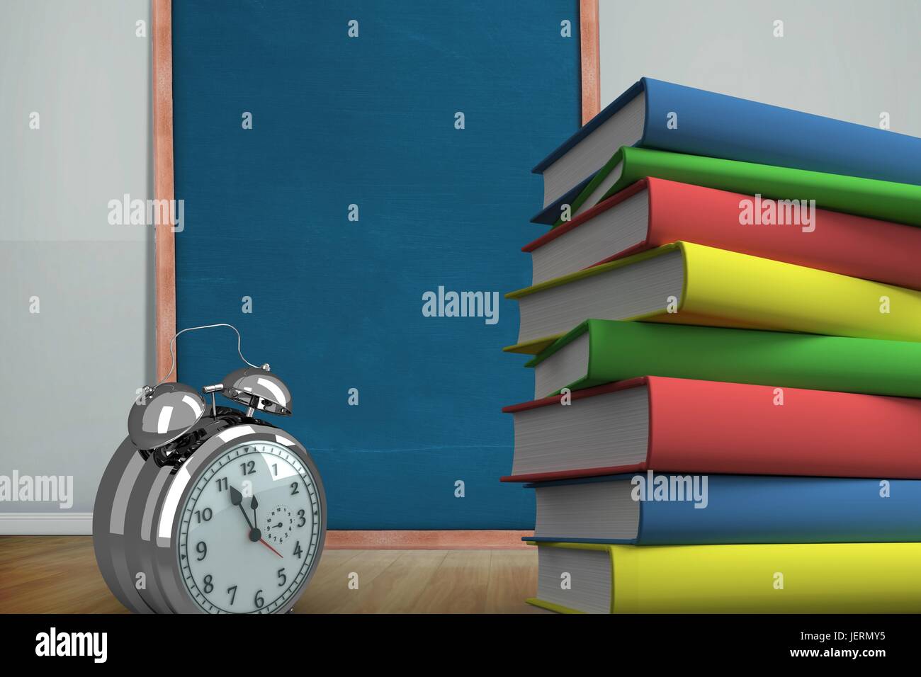 Alarm clock in classroom Stock Photo Alamy