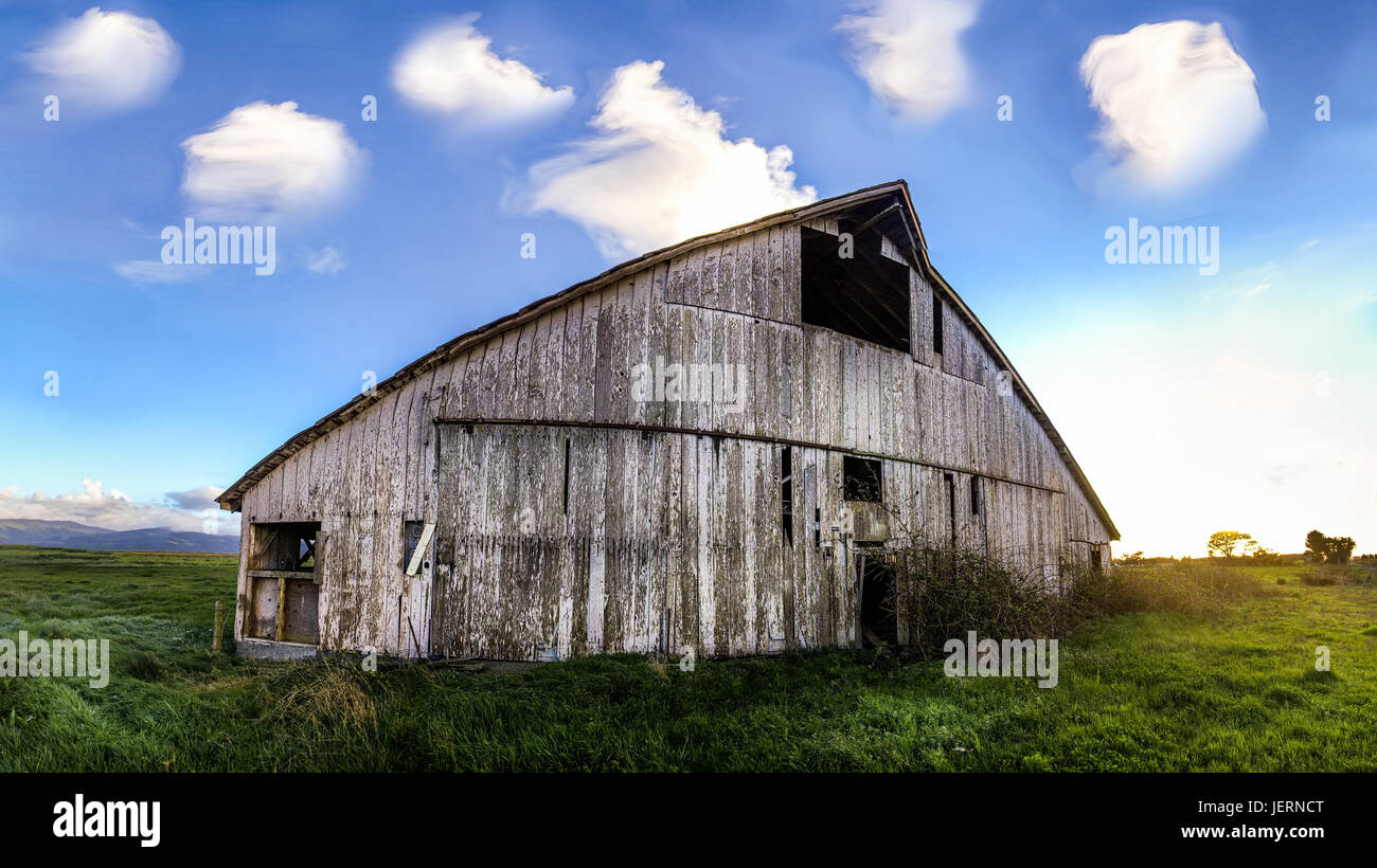 Old Barn Landscape Stock Photo