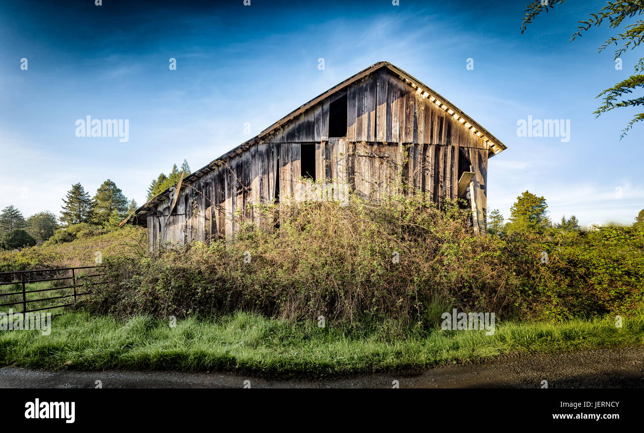 Old Barn Landscape Stock Photo