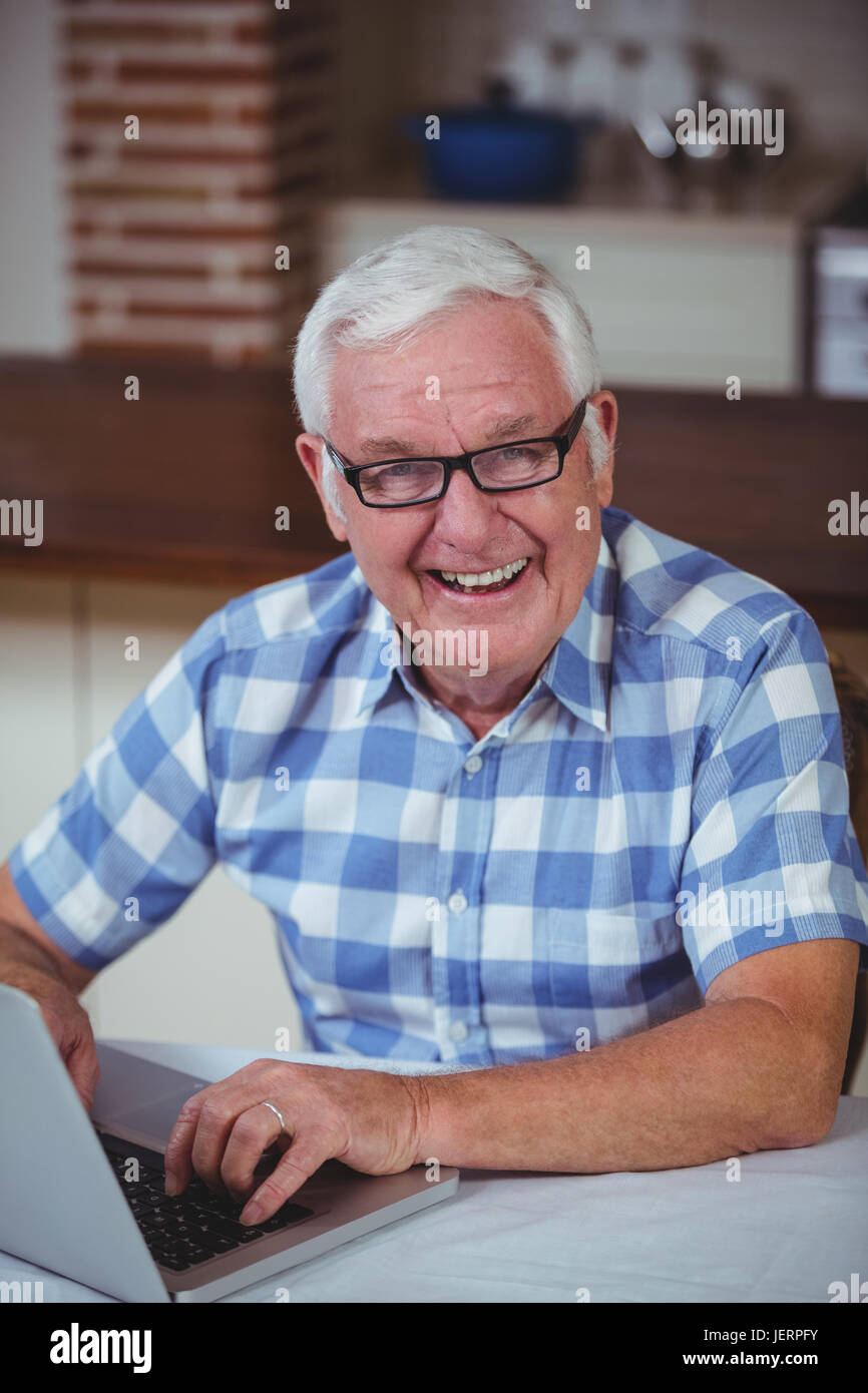 Happy retired man using hi-res stock photography and images - Alamy