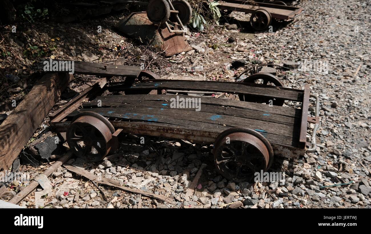 Hua Lamphong Railway Station  Rail Yard Bangkok Thailand Stock Photo