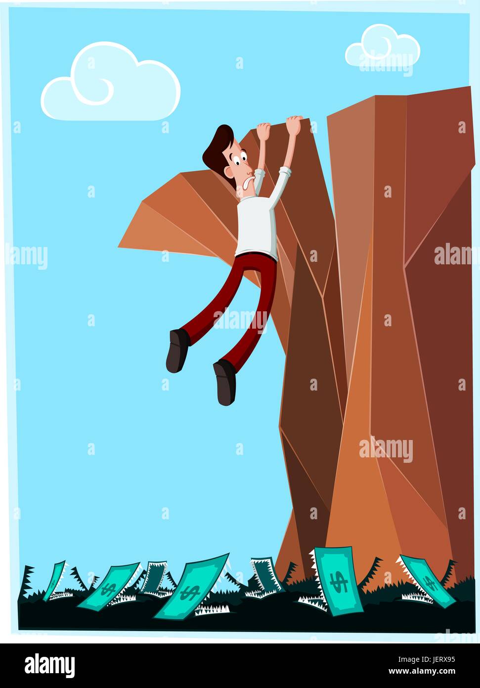 Cliff collapsing Stock Vector Images Alamy