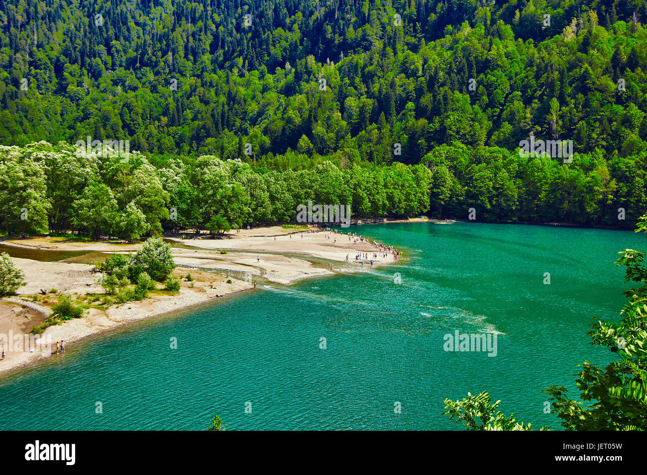 mountain lake. Mountain forest lake landscape Stock Photo - Alamy