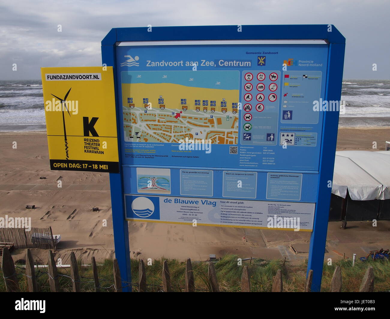 Zandvoort beach sign Stock Photo Alamy