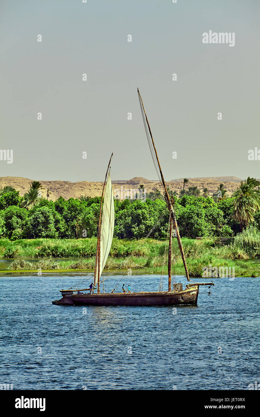 Traditional Boat on the Nile River in Egypt Stock Photo - Alamy