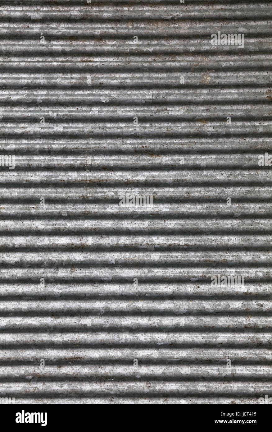 Corrugated goffered gray galvanized metal sheet background texture (washboard, skiffle board) Stock Photo