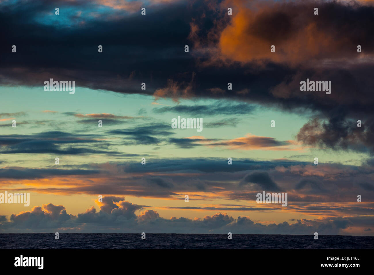 Sunrise over Tau Island, Manuas, American Samoa, South Pacific Stock Photo