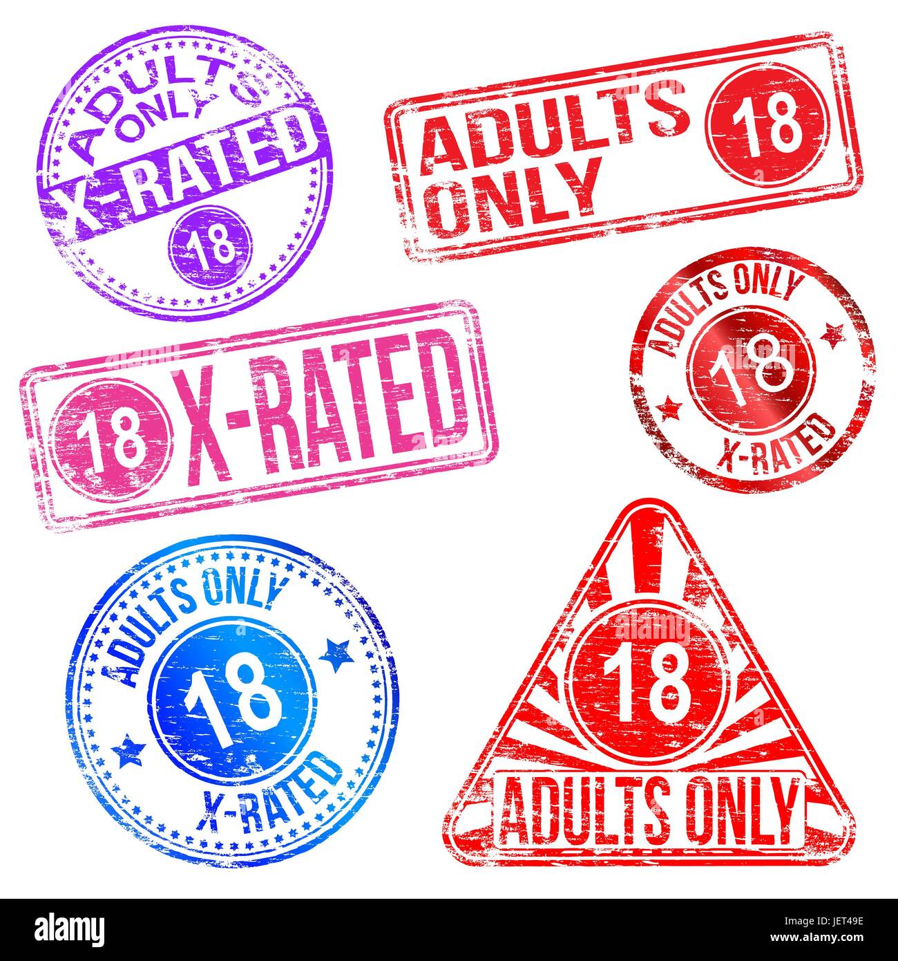 adult, censored, adults, stamp, eighteen, rubber, adult, print, censored, Stock Vector